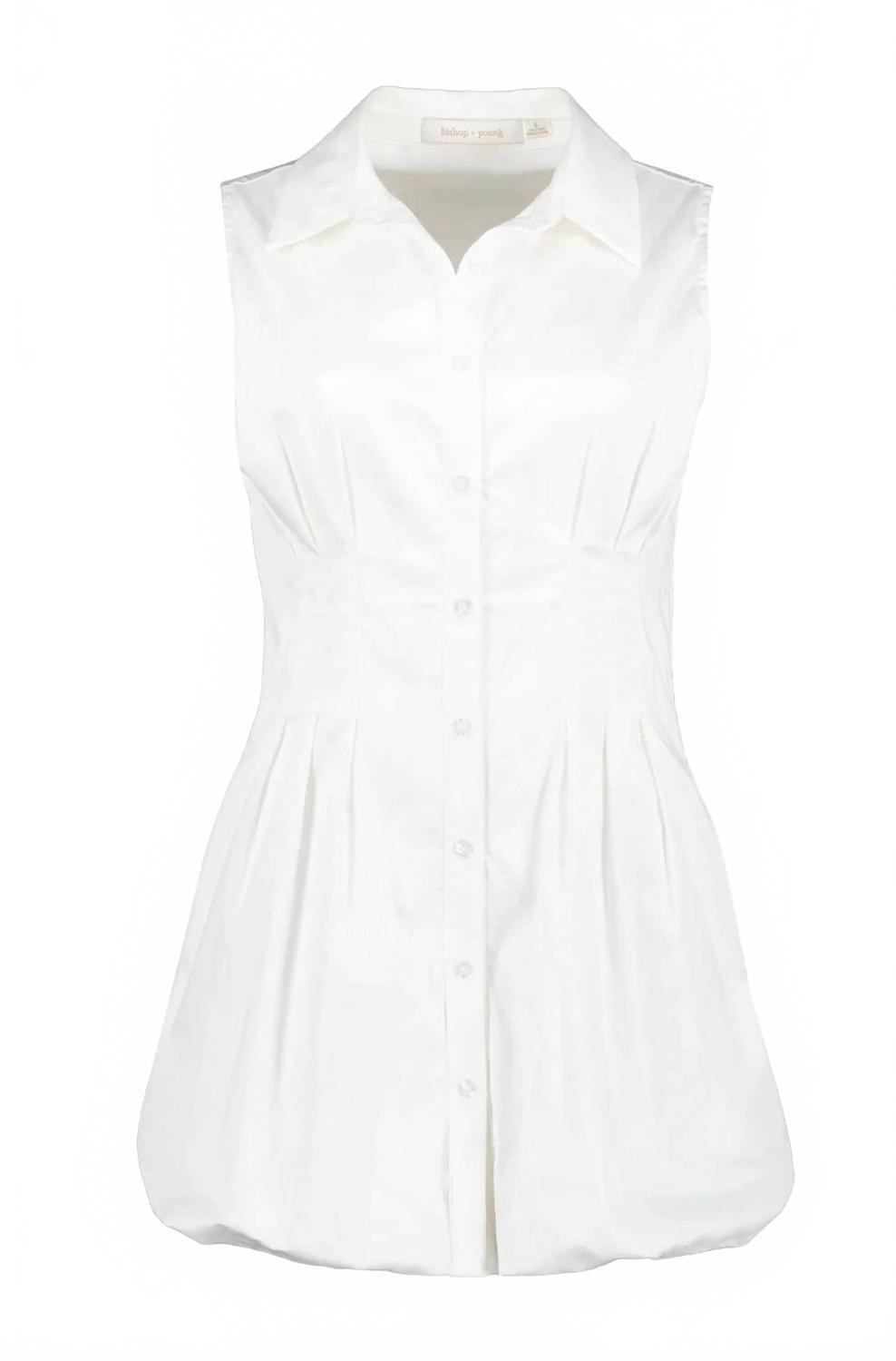 New Bishop + Young Women's Summer Bubble Dress In White